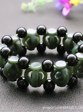 和田玉青玉手工镂空男女手串