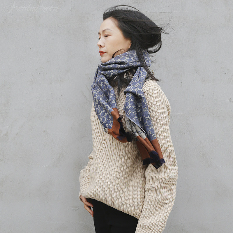 蒙马特大街冬季羊绒披肩围巾围脖字母格子红英伦保暖新年礼物礼盒,淘宝优惠券,粉丝福利购,淘宝优惠卷