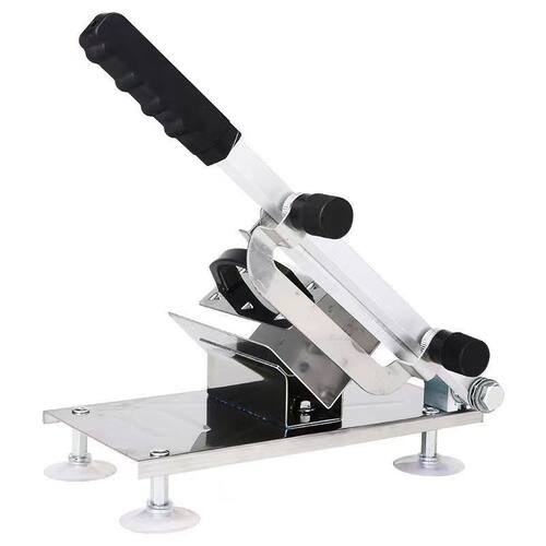 刀共包括机身)家用不锈钢羊肉卷切片弹簧自动送肉切肉片机切冻肉 - 图3