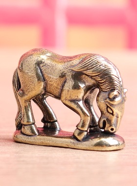 纯黄铜俯首鹅鸭子大鹅复古实心老物件居家装饰桌面茶宠工艺品摆件