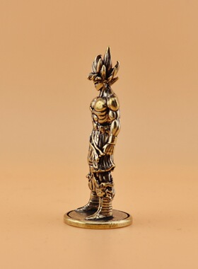 铜臻复古做旧七龙珠孙悟空摆件汽车装饰品办公室桌面工艺品小摆件