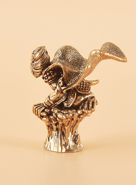 复古黄铜齐天大圣孙悟空香插客厅书房摆件桌面办公桌茶桌装饰品