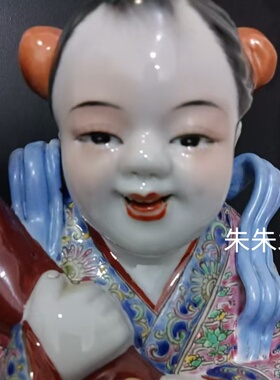 金童玉女佛像雕塑陶瓷善财童子龙子龙女观音护法像如意对童摆件35