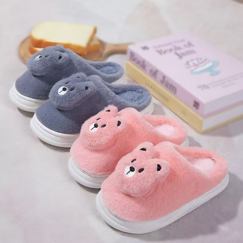 儿童棉拖鞋秋冬季男童女童防滑童鞋居家厚底拖鞋大中小童宝宝拖鞋