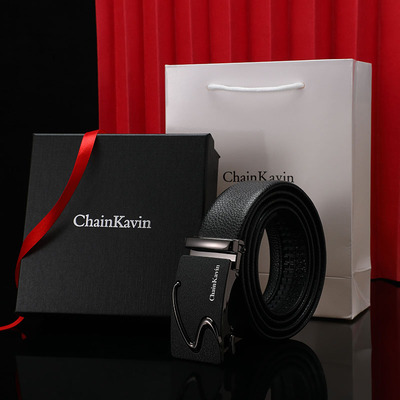官方正版ChainKavin皮带男商务自动扣年轻人百搭原版G腰带8字礼盒
