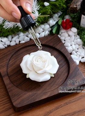 胡桃木玻璃漏斗闻香器 精油试香工具芳疗 SPA 寻香扩香器展会专用