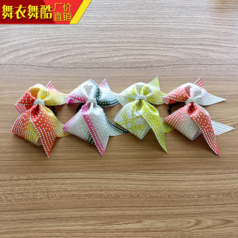 舞衣舞酷手工制作啦啦操比赛蝴蝶结头饰头花拉拉队头绳啦啦队 - 图3