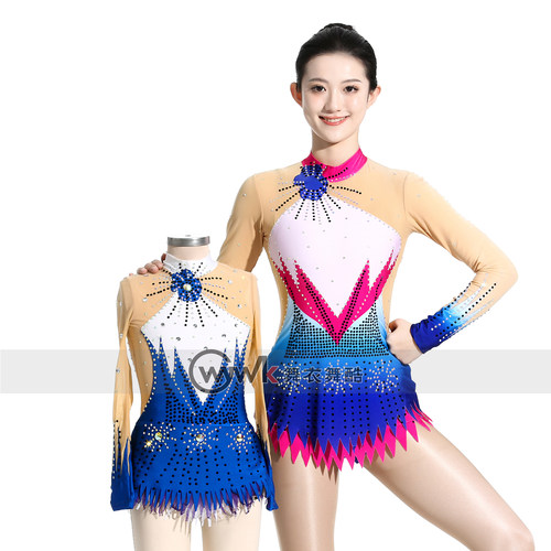 舞衣舞酷艺术体操服比赛花球技巧女儿童定制表演专业演出服 - 图0