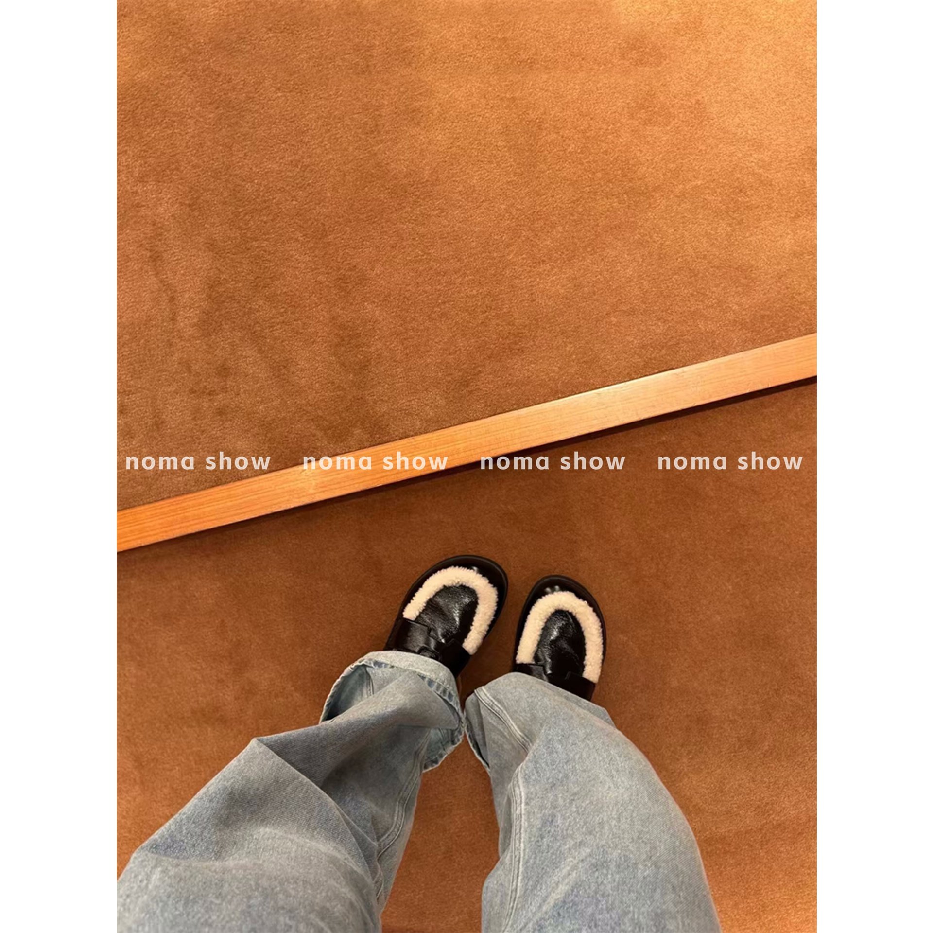 Big Head Ann真皮羊羔毛包头半拖鞋女外穿厚底毛毛鞋休闲懒人拖鞋,淘宝优惠券,粉丝福利购,淘宝优惠卷