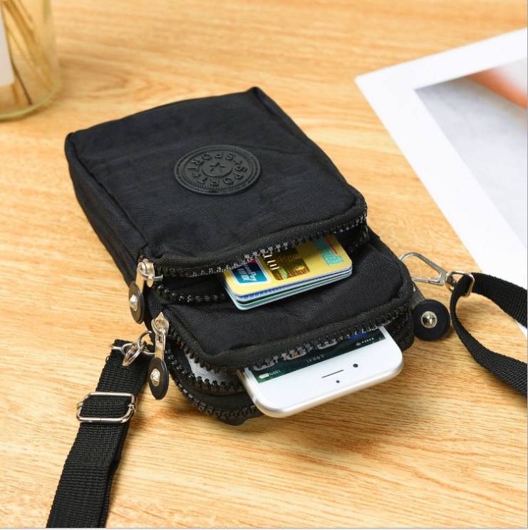 韩版布艺手拿零钱包女士长款时尚三层拉链大容量大屏手机钥匙包袋 - 图2