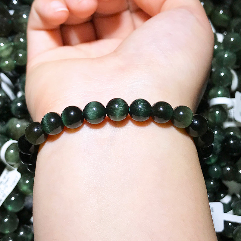 一物一图天然绿发晶钛晶顺发猫眼石男女士手链绿幽灵板钛水晶手串,淘宝优惠券,粉丝福利购,淘宝优惠卷