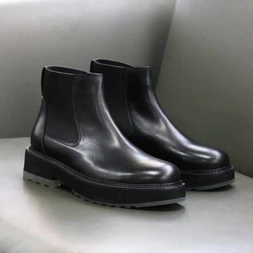 Martens, мужские трендовые короткие сапоги в английском стиле, челси, ботинки, из натуральной кожи
