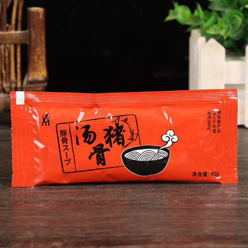 三岛拉面猪骨汤40g*16袋速食日式豚骨拉面汁汤底调料浓缩骨汤料包 - 图0