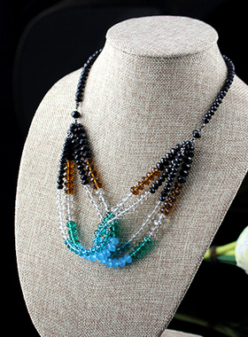 韩国进口轻奢优雅晚礼服水晶项链