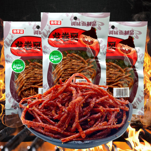 俏皮逗龙卷风/火鸡面辣条蟹黄面香辣丝童年儿时怀旧零食校园小吃 - 图1