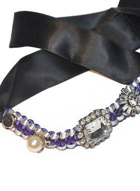 日韩版时尚个性布艺几何颈链女百搭小众设计高级感项链轻奢锁骨链