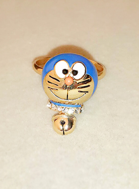 SeaCat合金女韩版机器猫戒指