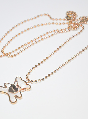 民族风时尚个性动物吊坠可爱甜美长款小熊爱心项链清新轻奢配饰品