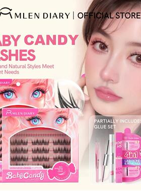 Mlen Diary European American Eyelashes, D Curling, Reusable