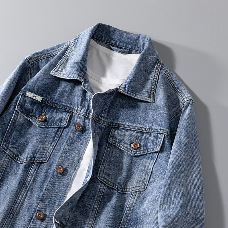 秋季男士大码牛仔外套宽松青年日系复古夹克肥佬胖子加肥加大男装,淘宝优惠券,粉丝福利购,淘宝优惠卷