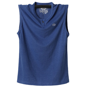 Summer Thin Plus Size Men's Sweat Vest Round Neck Loose Cotton Fat Guy Men's Sleeveless T-Shirt