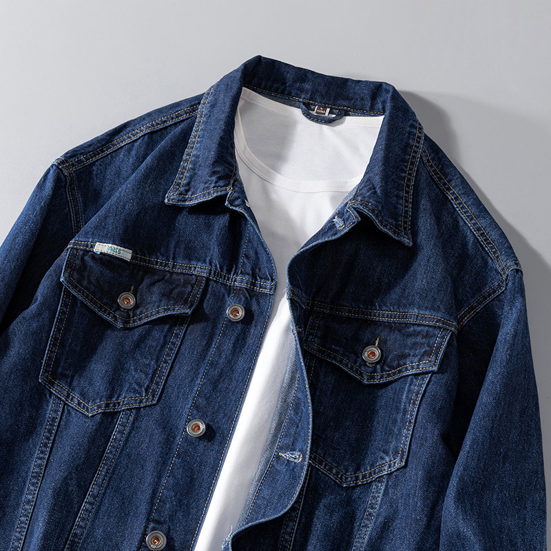 秋季男士大码牛仔外套宽松青年日系复古夹克肥佬胖子加肥加大男装,淘宝优惠券,粉丝福利购,淘宝优惠卷