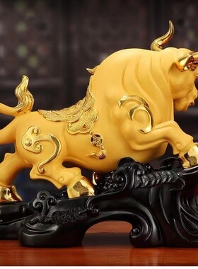 中式运势如虹生肖牛摆件客厅卧室家居装饰品摆件开业乔迁送礼摆件