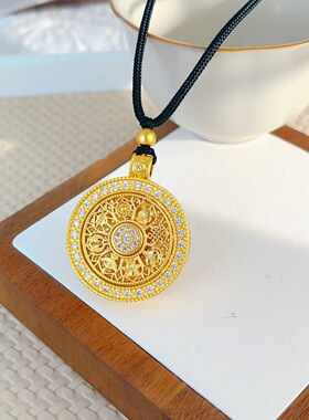 【小红书同款】八宝罗盘吊坠项链时来运转新中式镂空项链招财吉祥