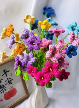 成品毛线钩织酢浆草花束辛运草四叶草