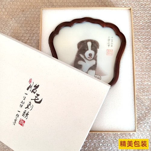吉祥童子兔宝宝出生礼物定制生肖胎毛绣婴幼儿纪念品玲珑小兔2023 - 图2