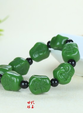 和田玉新疆玉碧玉手链手串