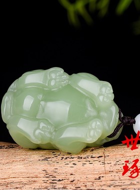 招财纳福貔貅皮丘瑞兽玉佩把件