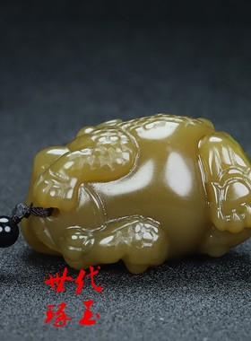 新疆和田玉糖料金蟾献宝手把件腰缠万贯把件玉富贵缠身手玩件摆件