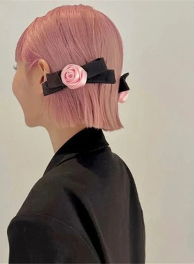blackpink玫瑰蝴蝶结发卡发圈