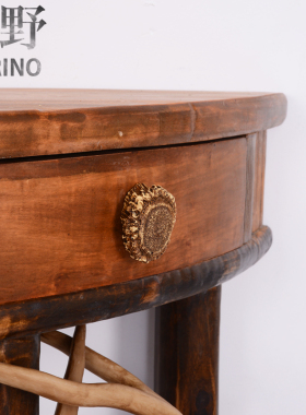 照明鹿角复古怀旧风实木餐边柜