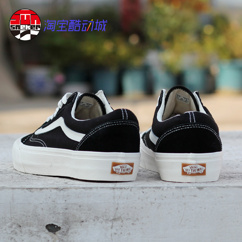 VANS VR3环保系列 黑白低帮经典款 男女情侣 休闲板鞋VN0005UB1KP