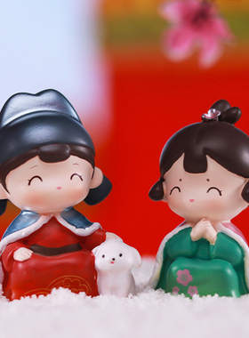 可爱婚礼结婚新婚娃娃摆件订婚礼物情侣一对人偶手办公仔玩偶小