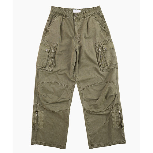 韩代Raucohouse Rare dying multi cargo pants 宽松口袋工装裤 - 图3