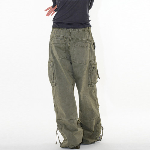 韩代Raucohouse Rare dying multi cargo pants 宽松口袋工装裤 - 图1