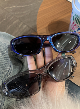 黑色墨镜女欧美辣妹出街千禧Y2K韩版骑行遮阳复古高级感太阳镜男