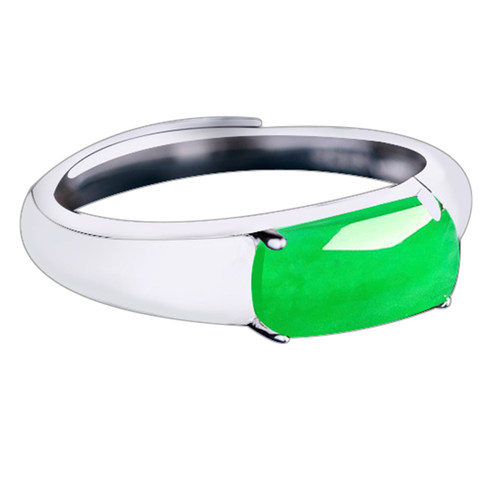 马鞍托戒托空托男女S925纯银戒指空托镶嵌绿松石翡翠玉石 4*8 5*9 - 图3