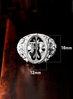 纯银戒指空托镶嵌绿松石翡翠戒托