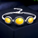 Серебряный браслет, бирюзовая этническая ретро инкрустация камня, красные румяна из воскового агата, серебро 925 пробы, этнический стиль