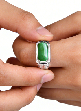 S925纯银戒指空托男马鞍戒指银托