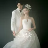 Тематическая одежда для фотостудии, новинка 2025 года, платье для фотосессии для пары, свадебное платье с французским хвостом и цветком в помещении
