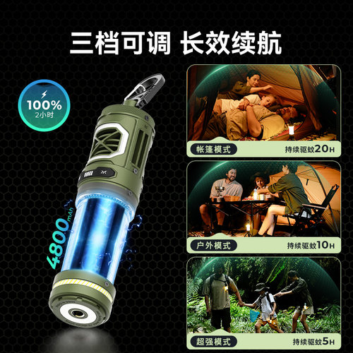 FLEXTAIL鱼尾驱蚊灯新款户外便携式驱蚊灯徒步露营营地灯神器防蚊 - 图1