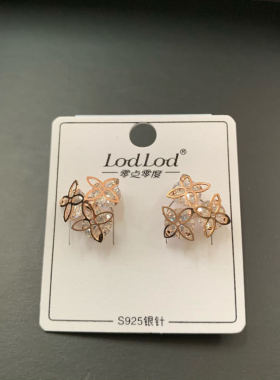 微镶通勤风韩国七彩小巧精致耳圈