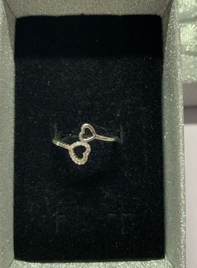 17号时尚风白金色戒指