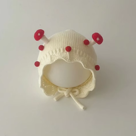 公主红色婴幼儿童毛线帽子秋冬季小月龄女宝宝护耳可爱超萌过新年,淘宝优惠券,粉丝福利购,淘宝优惠卷