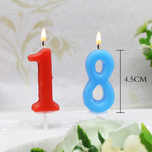数字蜡烛0到9糖果色生日百天周岁庆生派对布置生日蛋糕蜡烛装饰 - 图1